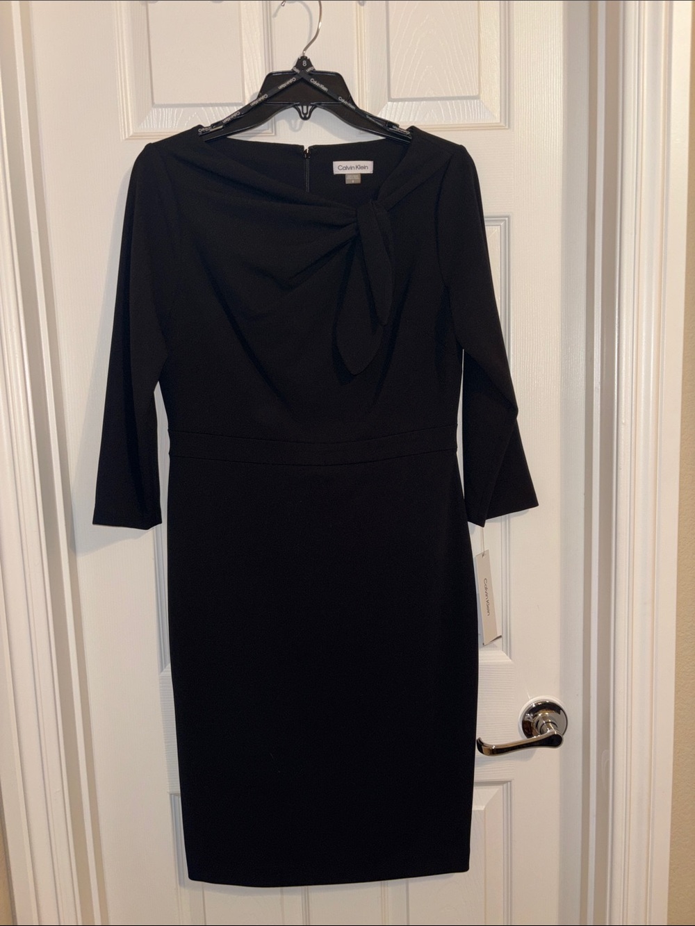 Calvin Klein Black Dress 3/4 Sleeve - size 8